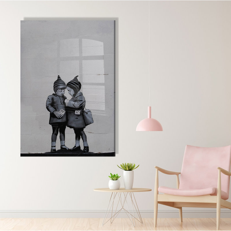 Banksy Decorative Tempered Glass Painting, 11.8 x 17.7 inches | 100% Tempered Glass, Thickness: 0.2 inches | Stunning Artwork for Home Decor, Unique Gift, Adds Modern Touch to Any Space