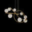 Luminaire suspendu 8 lumières Opalite Gold