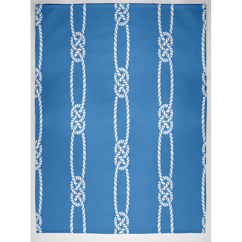Jeté Nautical Nights Tom Foolery, L 50 po x l 60 po x P 0,5 po, Bleu