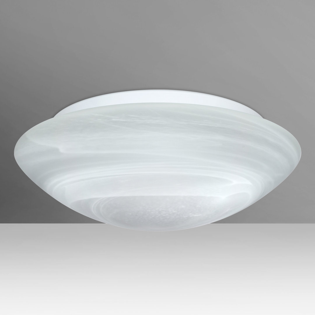 Nova White 2 - Bulb Outdoor Flush Mount Besa Lighting Bulb 