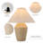 18" Tan Ceramic Table Lamp with Linen Shade
