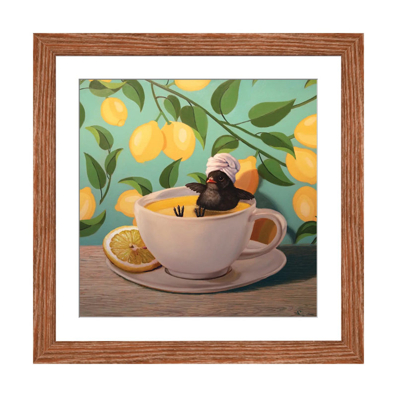 Quand la vie vous donne des citrons, Cadre d'angle ouvert en bois classique, H 24 po x l 24 po
