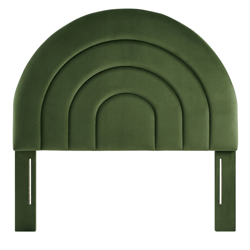 Tête de lit Solana, Vert mousse, Simple