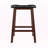 Alina Black and Brown Counter Stool with Cushion Saddle Seat, 24.63'' H X 17.23'' W X 14.29'' D