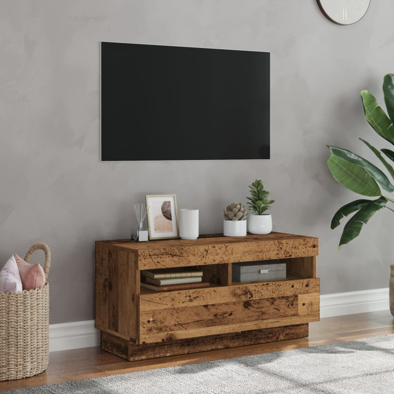 Maxence Unfinished TV Stand, 100cm, Old Wood