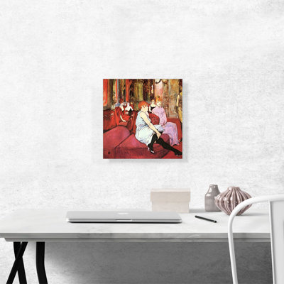 «In the Salon of Rue Des Moulins 1894» par Henri De Toulouse-Lautrec - reproduction d'art sur toile tendue