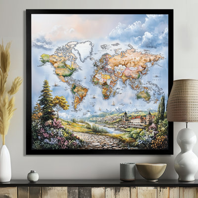 Map Of The World In Italy - World Map Wall Art