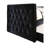 Transitional Flannelette Upholstered Daybed With Trundle, Black Style, Padded Button , Nailhead Trim, Slat Kit Trundle In Finish, Flannelette,-1766592860