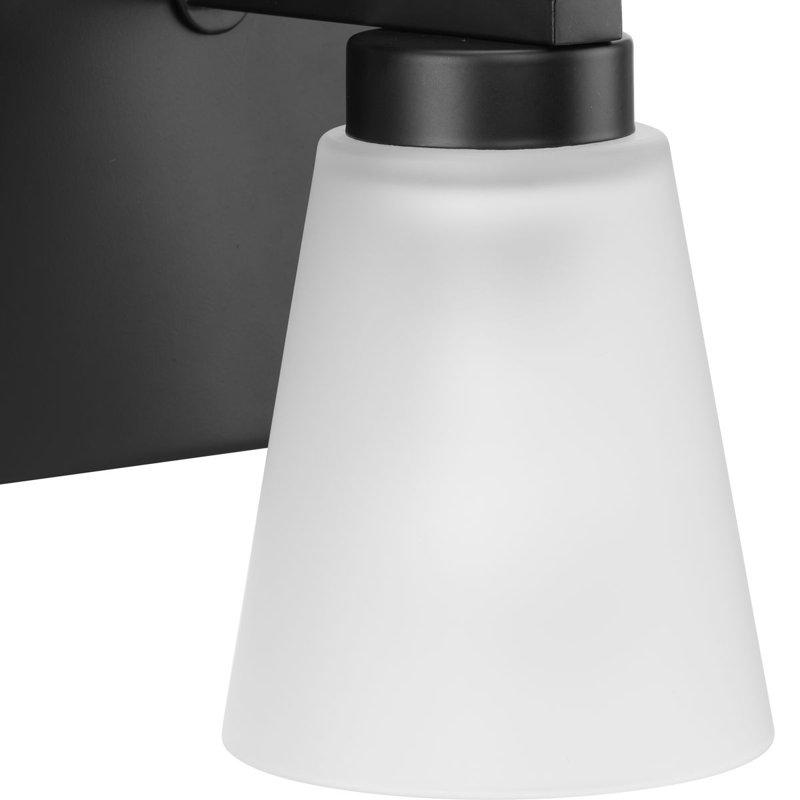 Matte Black Steel One-Light Vanity Fixture