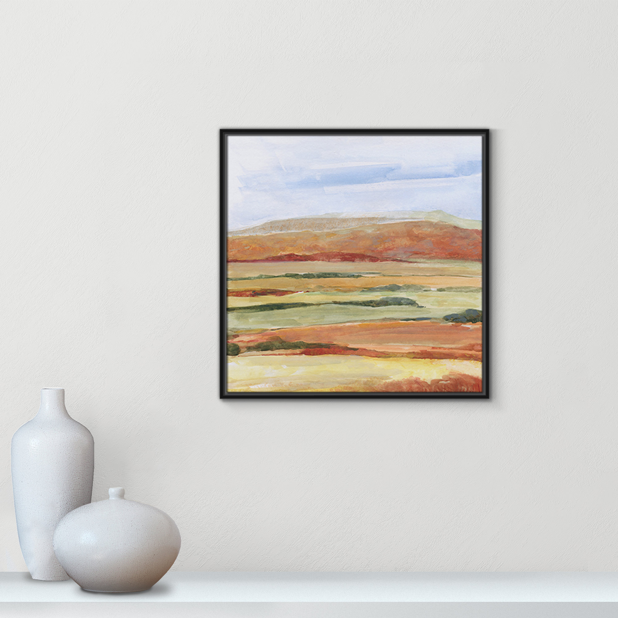 Sedona Magic Print by Sally Swatland, 25.5" H x 25.5" W x 2" D, Black