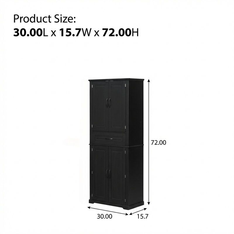 Armoire de rangement polyvalente et polyvalente avec tablette et tiroir réglables