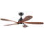 Ventilateur de plafond 52 po à 5 pales en bois massif avec lumière DEL et télécommande, 6 vitesses / moteur à courant continu-1381331728