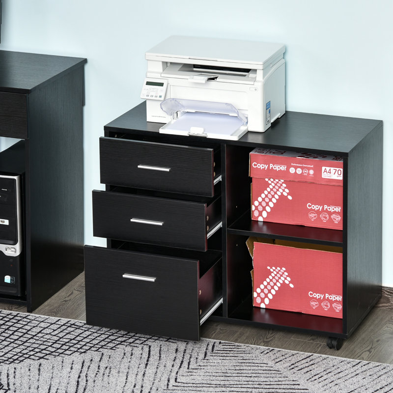 31.5'' Wide 3 -Drawer Mobile File Cabinet