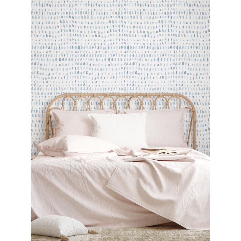 Confetti Time Peel And Stick Vinyl Wallpaper, Blue