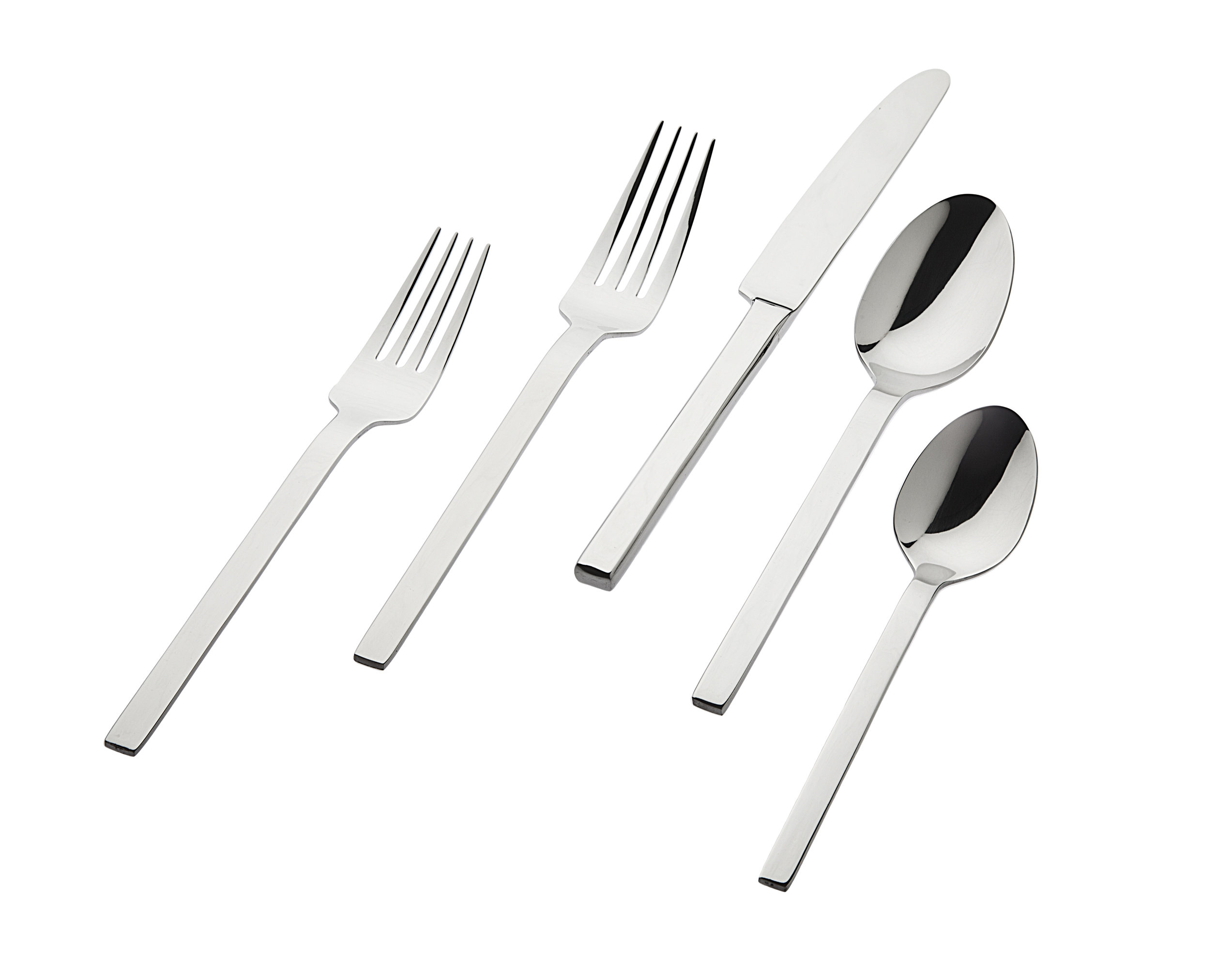 SILVER Godinger Silver Art Co Atlas Mirror 20 Piece 18/0 Stainless Steel Flatware Set, Service for 4 & Reviews | Wayfair