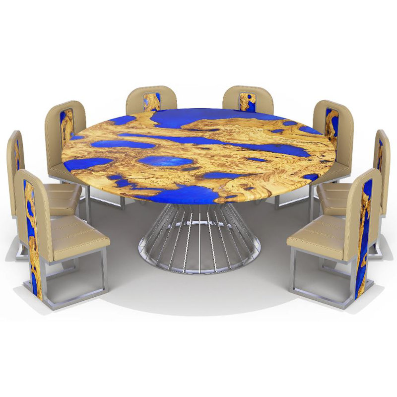Amiata Round Dining Table, 59.8" W x 59.8" L