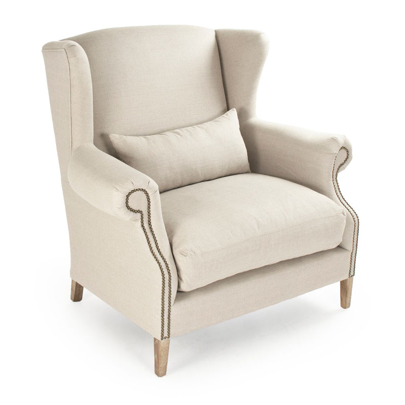 Eira Linen Wingback Chair