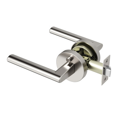  Brio Privacy Door Lever Modern Concealed Design For (Bed & Bath) – Sleek Minimalist Style in Brushed Nickel