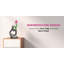 Vase en céramique argenté chromé avec statue abstraite penseur et 1 tige de tulipe - décoration de bureau minimaliste Boho