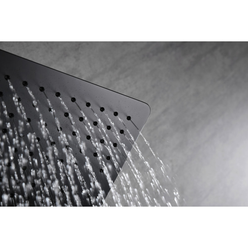 304 Stainless Steel Shower Head For Bathroom - High Rainfall Self Cleaning, 8x8, 2.4lb Waterfall Cleaning Nozzles, Bathroom