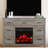 Vannesa Farmhouse Wooden 7 Drawers Dresser With Fireplace