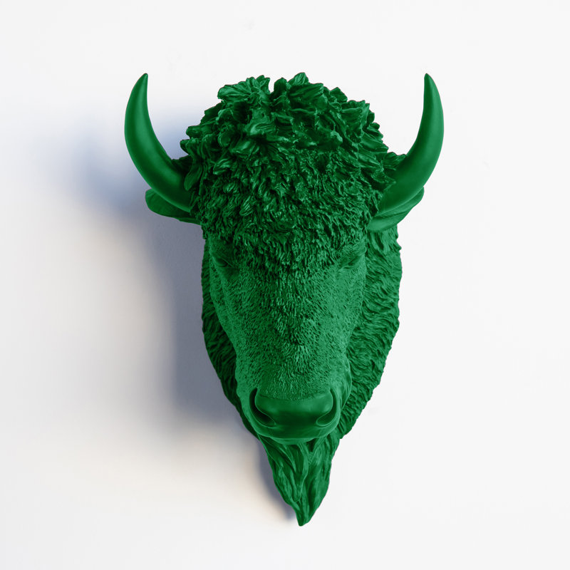 Handmade Rustic Animals Wall Decor on Resin, Green