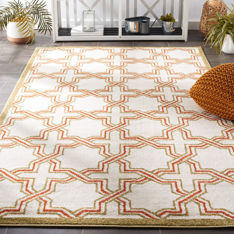 Tapis géométrique Thornbury Performance, Rectangle 5 pi 3 po x 8 pi
