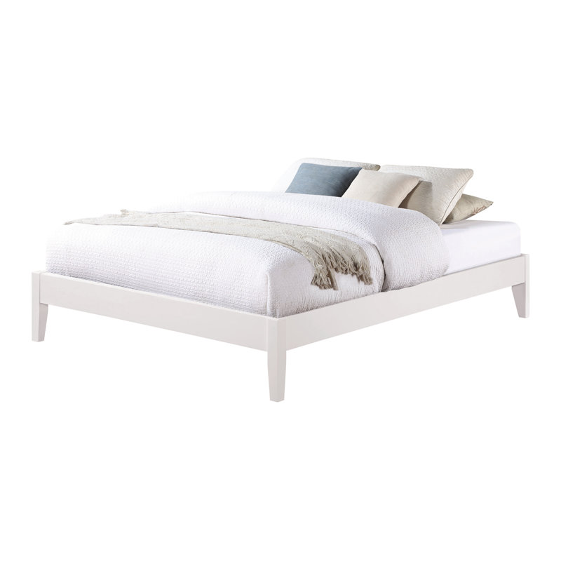 Spivey Platform Bed, White, Queen
