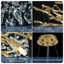 Lustre linéaire en cristal 39 po-1806265955