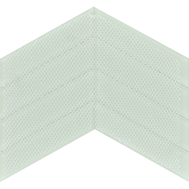 Concept™ 8" x 12" Glass Herringbone Mosaic Wall & Floor Tile, White