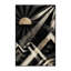 Tapis moelleux à motif géométrique de style Art déco en peluche Snediker Old Hollywood-1708562057