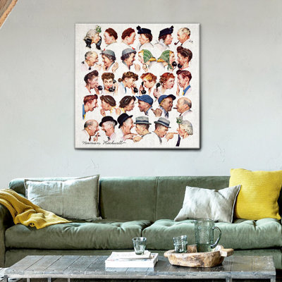 Gossip by Norman Rockwell - No Frame Painting on Canvas