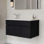 Base de meuble-lavabo mural simple 31,5 po moderne, armoire flottante peinte, tiroirs à fermeture en douceur