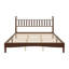 Lit plateforme très grand en bois avec tête de lit en forme de gourde, lit plateforme de style rétro avec support en lattes de bois-711169153