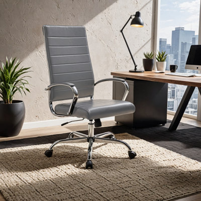 Fauteuil de direction en cuir Mulkey