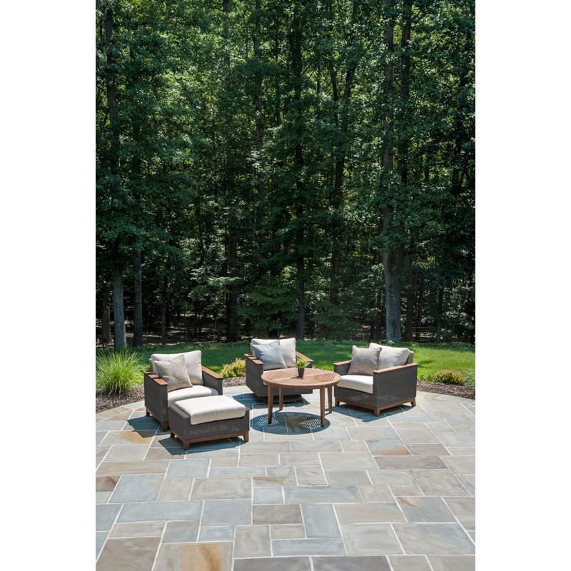 Coral Outdoor Ottoman, Premier Flax, Gray