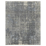 Annastaziah Abstract Handmade Hand-Knotted Indoor Use Only Area Rug in Gray/Tan/Blue