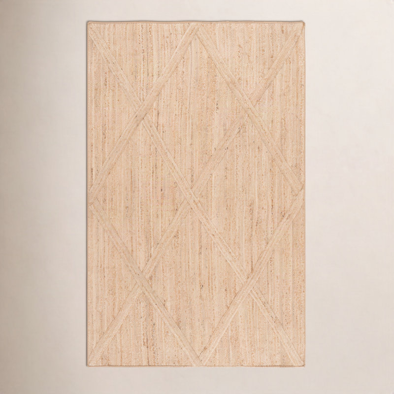 Flatweave Geometric Jute Rug, 4'-0" X 6'-0" Rectangle