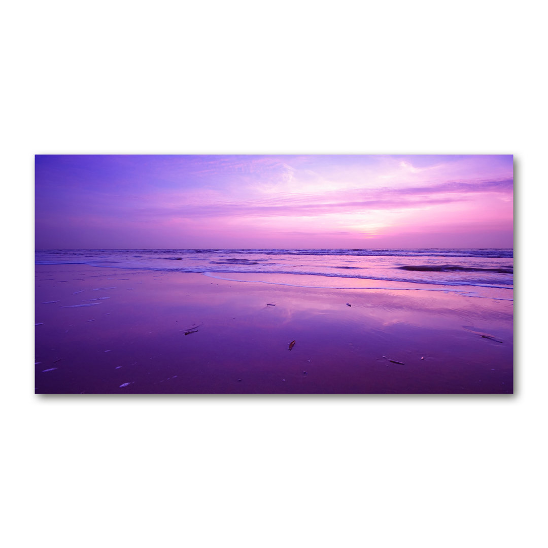 Leinwanddruck - Wandkunst - Drucke auf Leinwand - 140X70 Bild Bildthema: Sonnenuntergang Sonne Meer