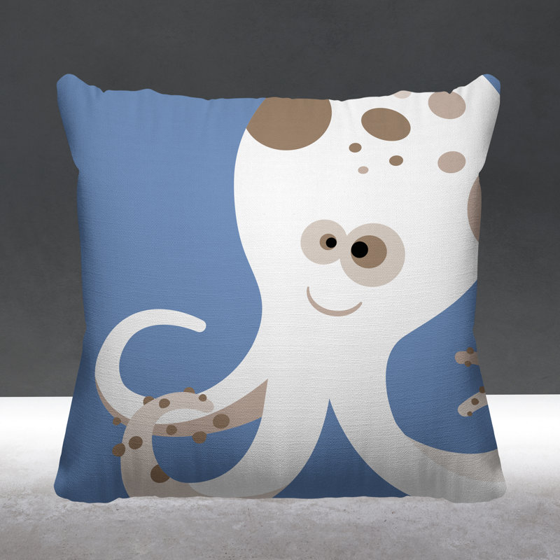 Coussin décoratif Octavious, L 15 po x H 15 po, Pervenche