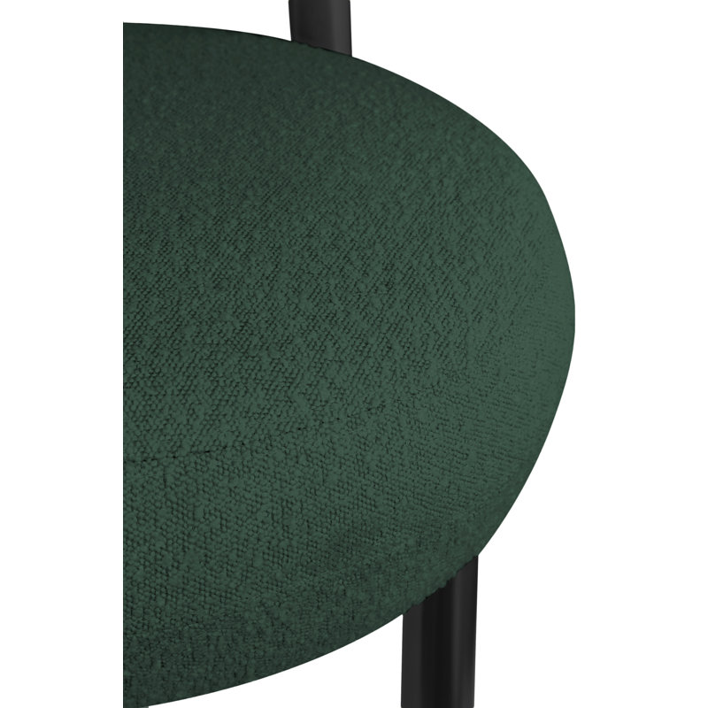 Bordeaux Boucle Fabric Accent Chair, Black, Green Boucle Fabric