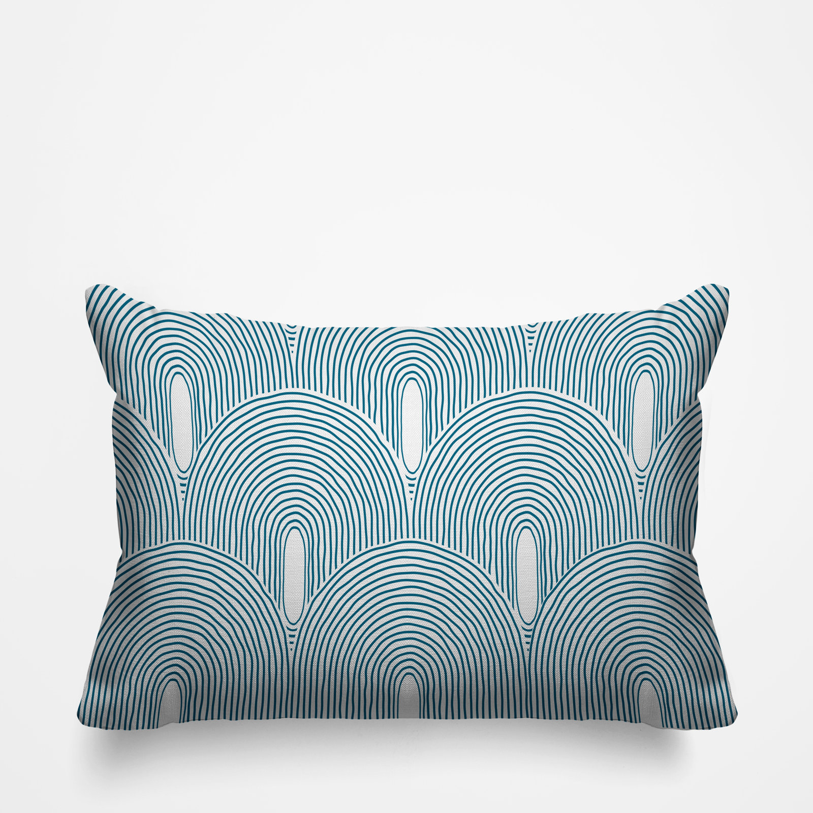 Limpo Starburst Indoor/Outdoor Throw Pillow, Turquoise, Rectangular, 18"H x 25"W