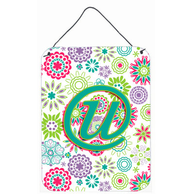 Letter Flowers Initial by Denny Knight Graphic Art Plaque