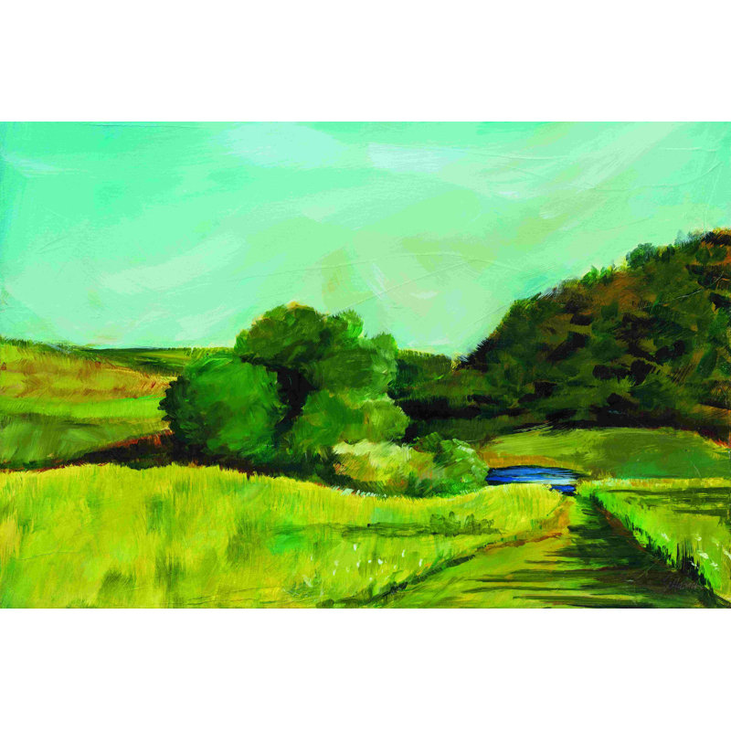 Vue de Rock Hill - peinture, H 12 po x l 18 po, Toile tendue