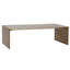 Keven Travertine Coffee Table, Natural and Brass