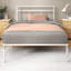 Minimalist Metal Bed Frame with Slatted Headboard-1842282498-1842282497