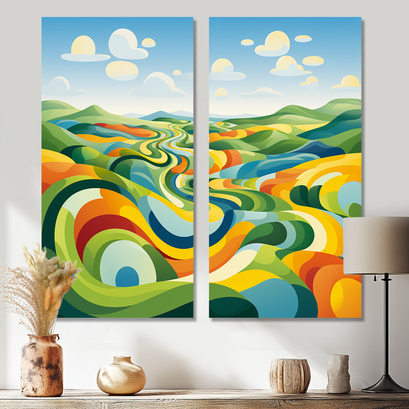 «Modern Bold Farm Horizon I», art mural sur toile, 20" H x 24" W, Wrapped Canvas, Does Not Apply