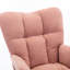 Chaise berçante en tissu avec repose-pieds Teddy-1243860953