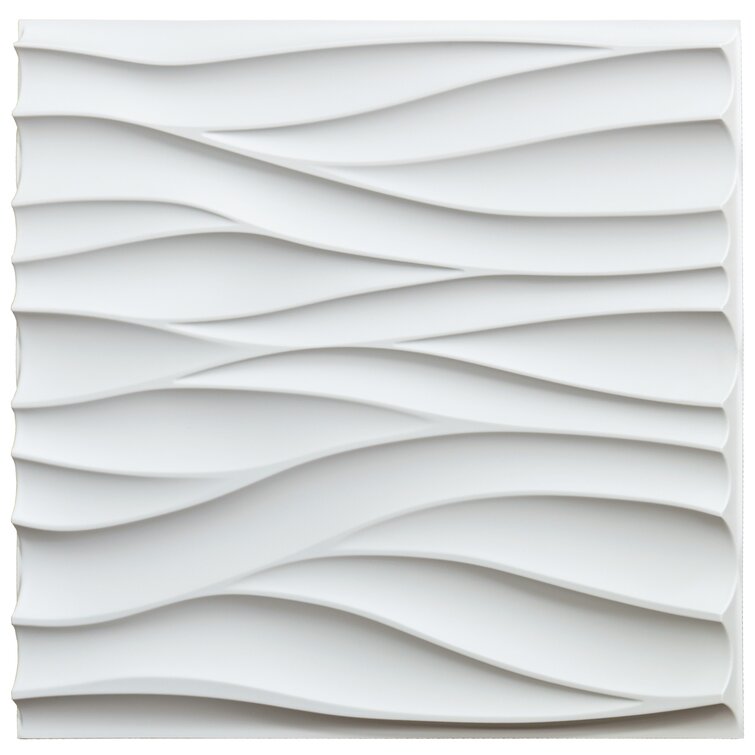 Art3dwallpanels 19.7 in. x 19.7 in. 32 sq. ft. White PVC 3D Wall