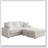 84 Inch Corduroy 3-Seater Sofa with 3 Back and 2 Toss Pillows, Ottoman, and 2 Storage Cup-Holding Grooves-1479084747